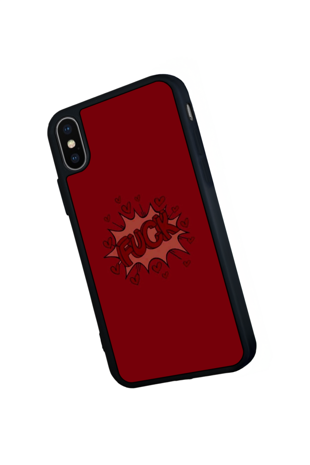 iPhone X/ XS Uyumlu Kalp Love Tasarımlı Glossy Premium Kılıf