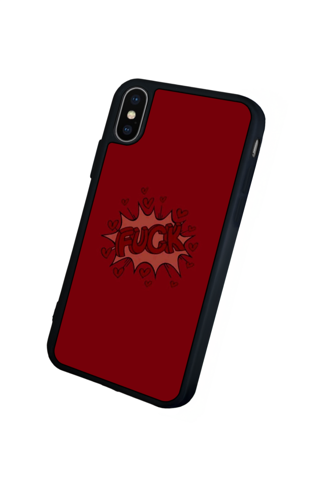 iPhone X/ XS Uyumlu Kalp Love Tasarımlı Glossy Premium Kılıf