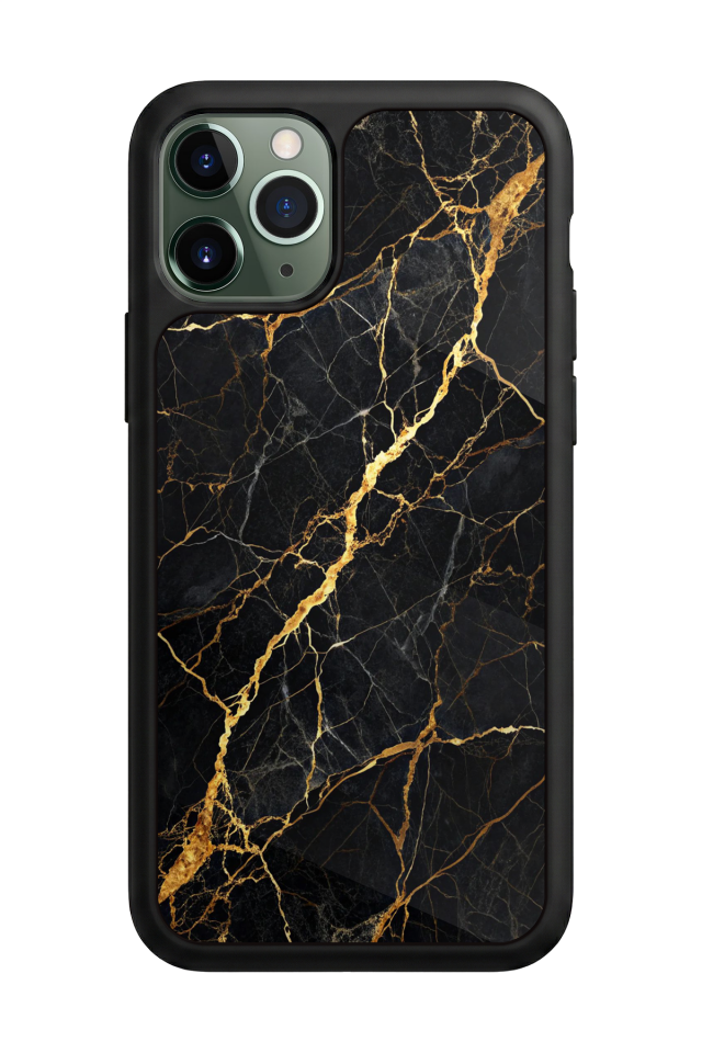 iPhone 11 Pro Uyumlu Mermer Marble Tasarımlı Glossy Premium Kılıf