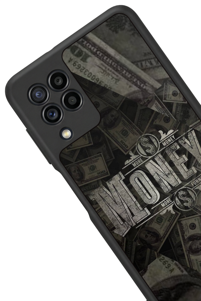 Samsung Galaxy M32 Uyumlu Money Para Tasarımlı Glossy Premium Kılıf