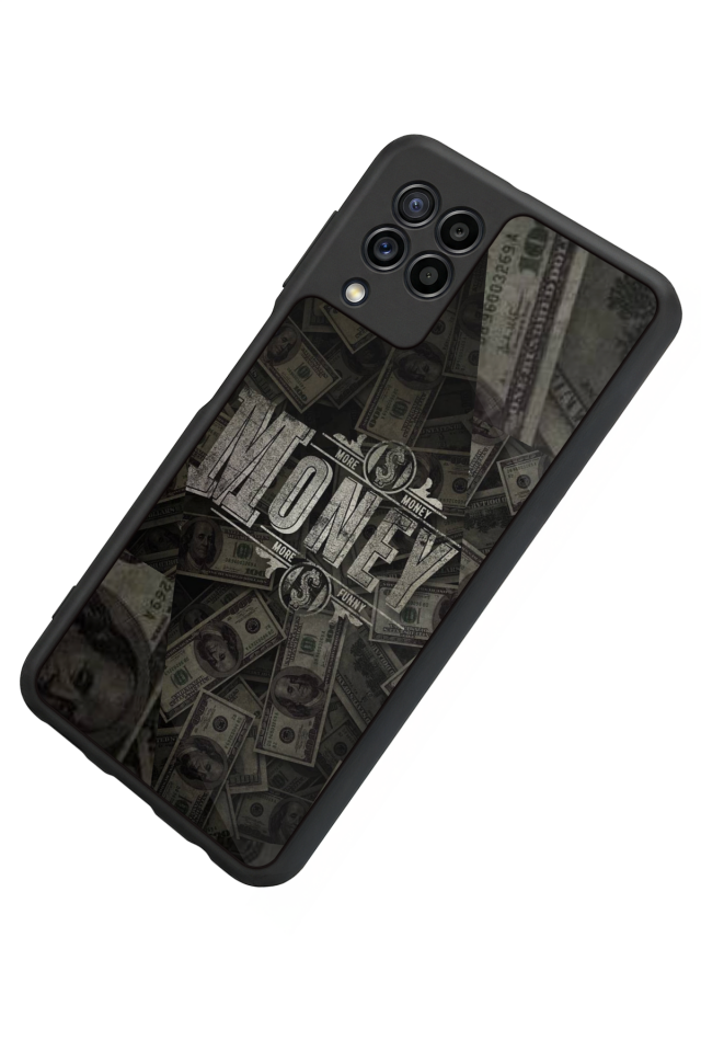 Samsung Galaxy M32 Uyumlu Money Para Tasarımlı Glossy Premium Kılıf