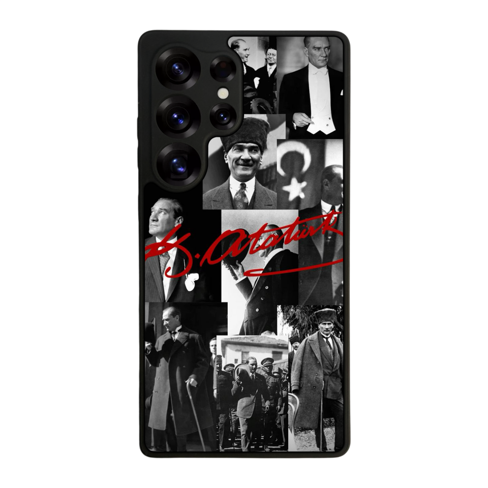 Samsung Galaxy S25 Ultra Uyumlu Mustafa Kemal Ataturk Tasarımlı Glossy Premium Kılıf