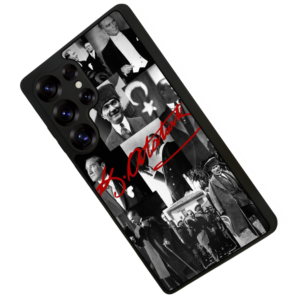 Samsung Galaxy S25 Ultra Uyumlu Mustafa Kemal Ataturk Tasarımlı Glossy Premium Kılıf