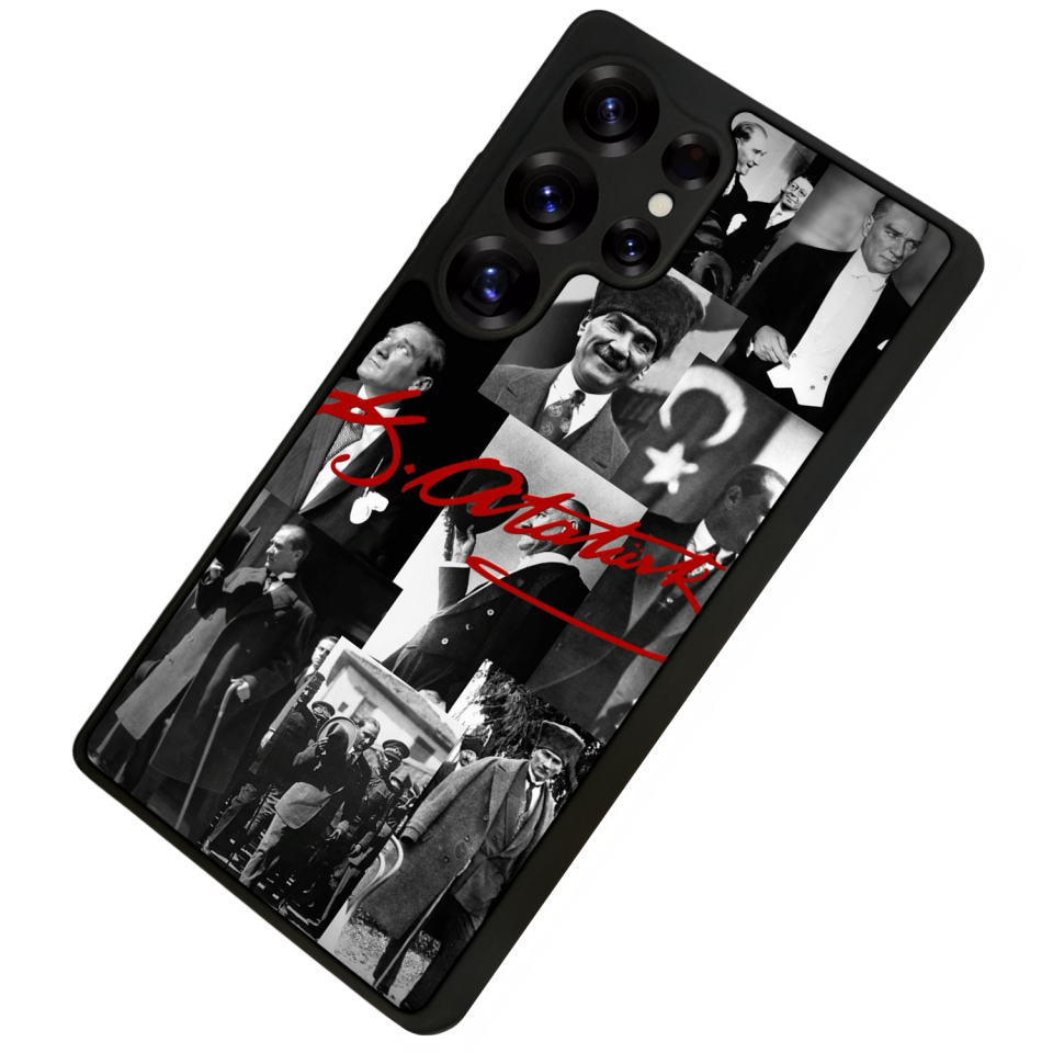 Samsung Galaxy S25 Ultra Uyumlu Mustafa Kemal Ataturk Tasarımlı Glossy Premium Kılıf
