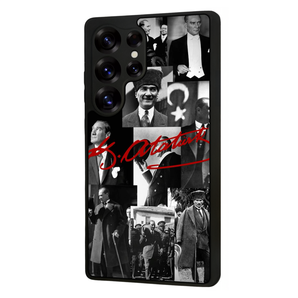Samsung Galaxy S25 Ultra Uyumlu Mustafa Kemal Ataturk Tasarımlı Glossy Premium Kılıf