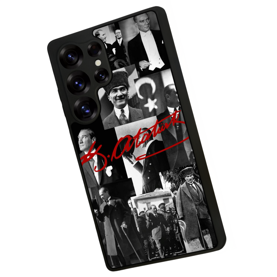 Samsung Galaxy S25 Ultra Uyumlu Mustafa Kemal Ataturk Tasarımlı Glossy Premium Kılıf