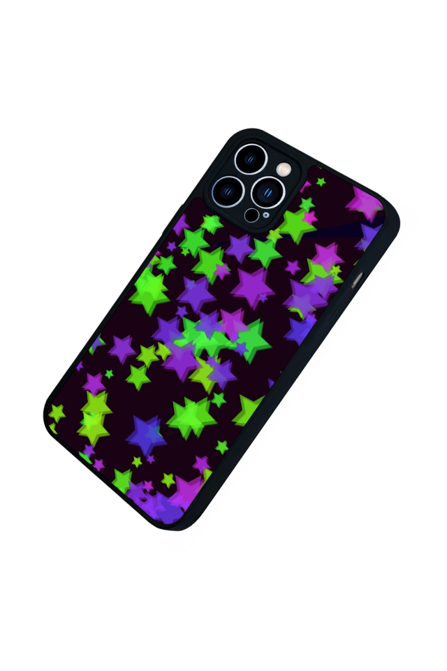 iPhone 12 Pro Max Uyumlu Retro Yildizlar Tasarımlı Glossy Premium Kılıf