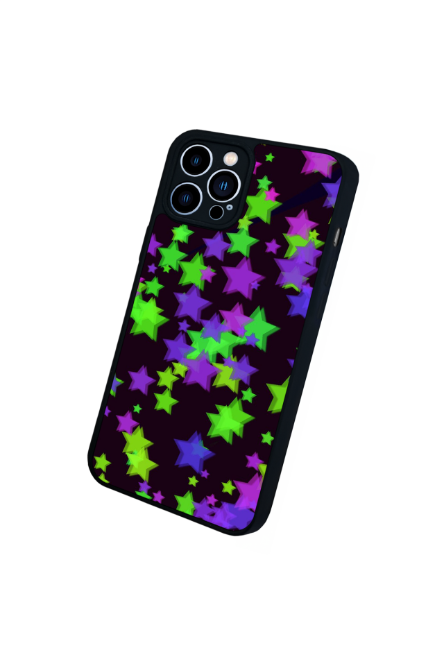 iPhone 12 Pro Max Uyumlu Retro Yildizlar Tasarımlı Glossy Premium Kılıf