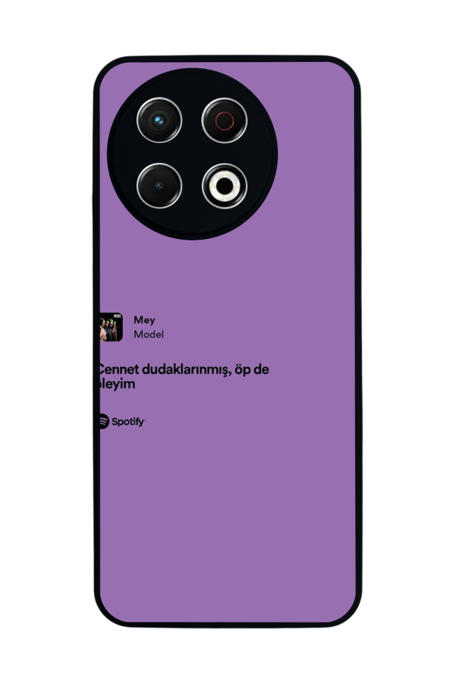 Tecno Spark 30 Pro Uyumlu Sarki Sozleri Tasarımlı Glossy Premium Kılıf