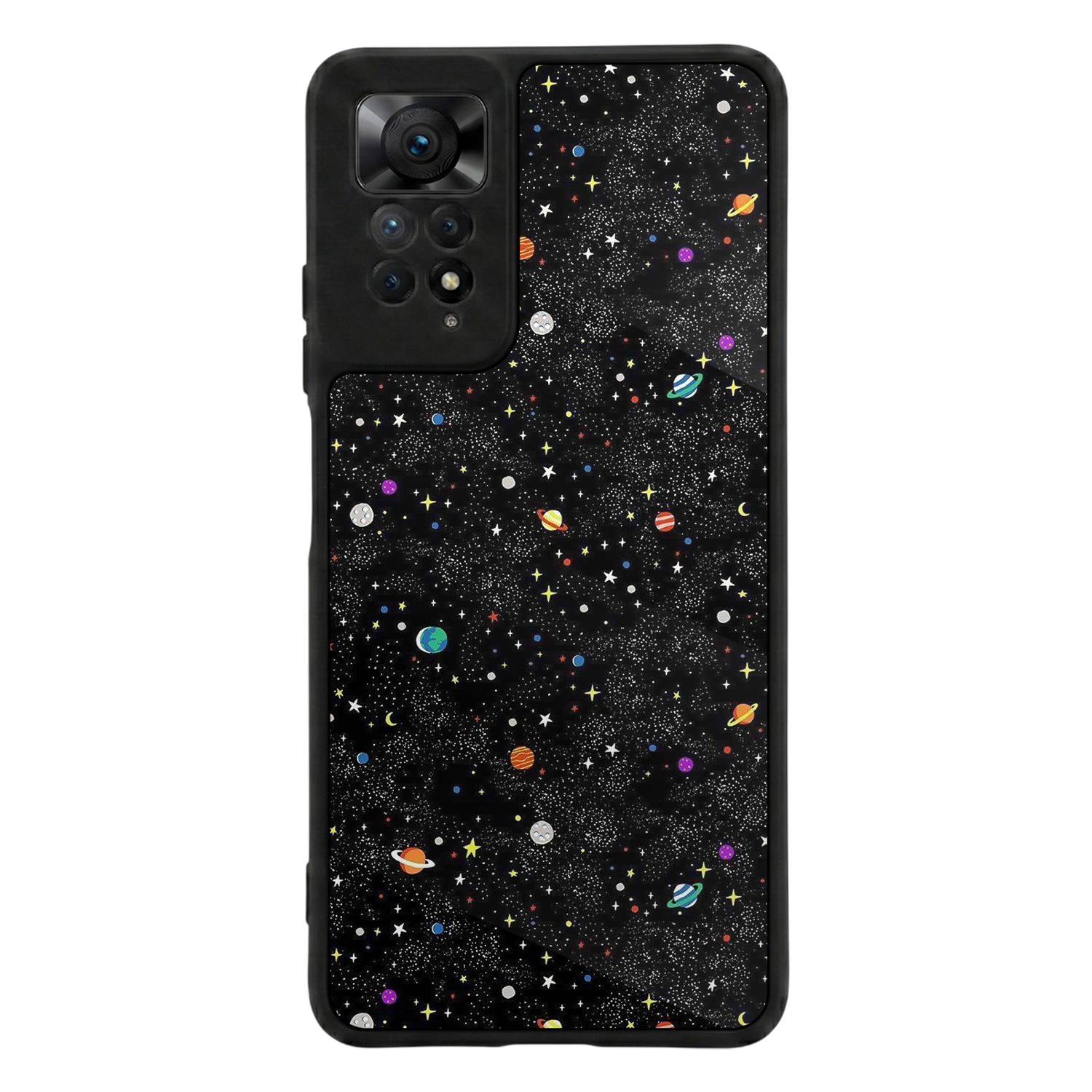Xiaomi Redmi Note 11 Pro Uyumlu Uzay Tasarımlı Glossy Premium Kılıf