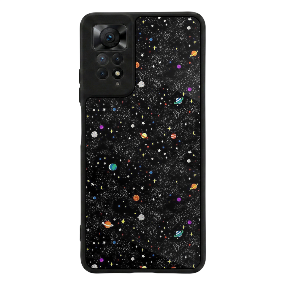 Xiaomi Redmi Note 11 Pro Uyumlu Uzay Tasarımlı Glossy Premium Kılıf