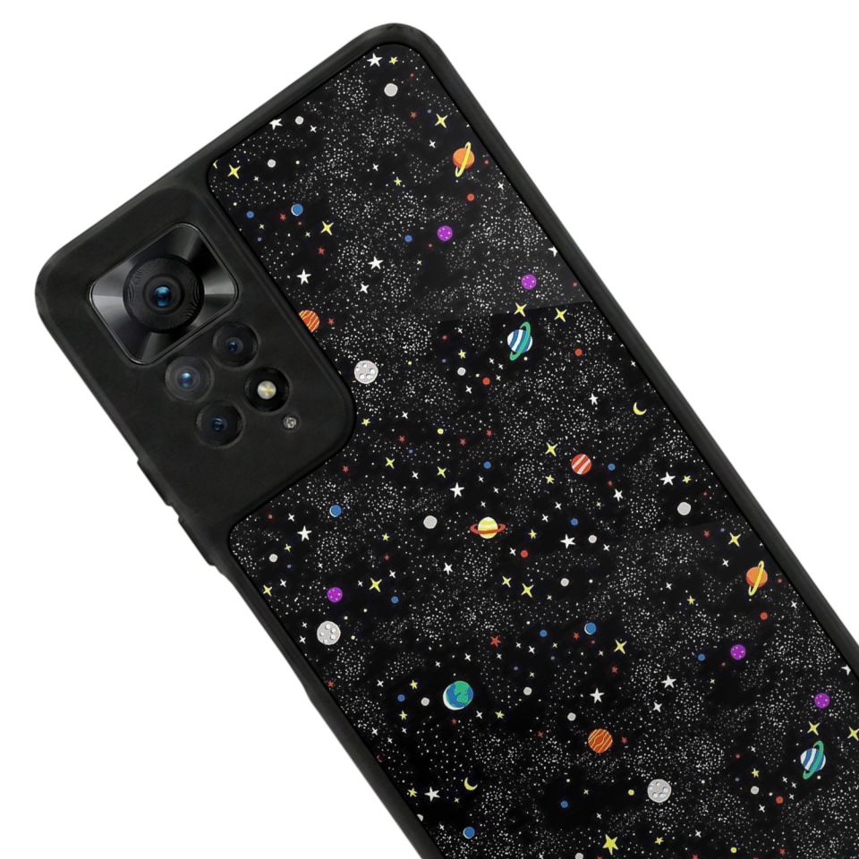 Xiaomi Redmi Note 11 Pro Uyumlu Uzay Tasarımlı Glossy Premium Kılıf