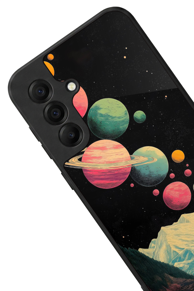 Samsung Galaxy A17 Uyumlu Uzay Tasarımlı Glossy Premium Kılıf