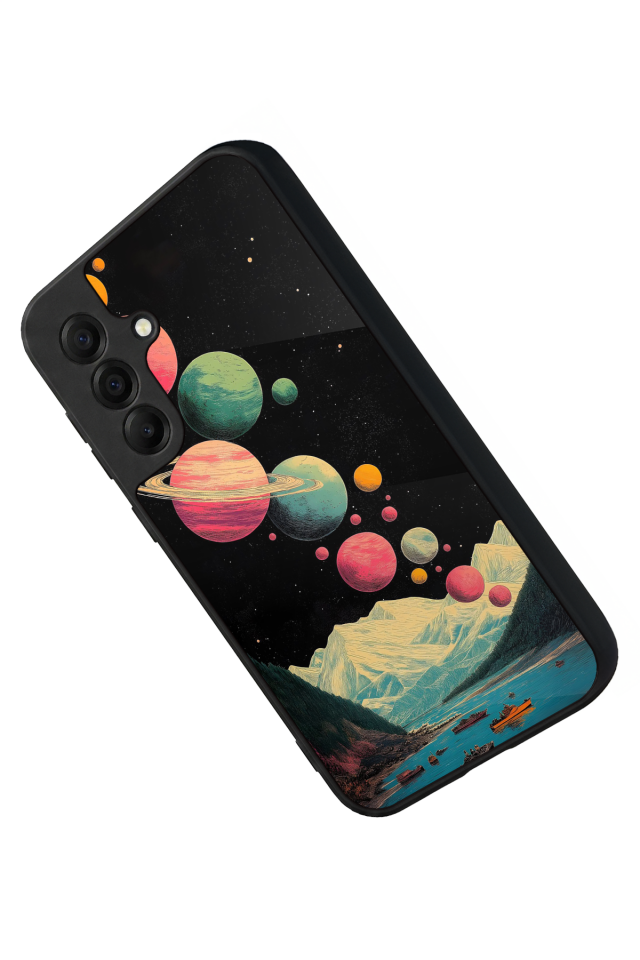Samsung Galaxy A17 Uyumlu Uzay Tasarımlı Glossy Premium Kılıf