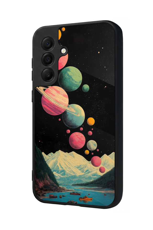 Samsung Galaxy A17 Uyumlu Uzay Tasarımlı Glossy Premium Kılıf
