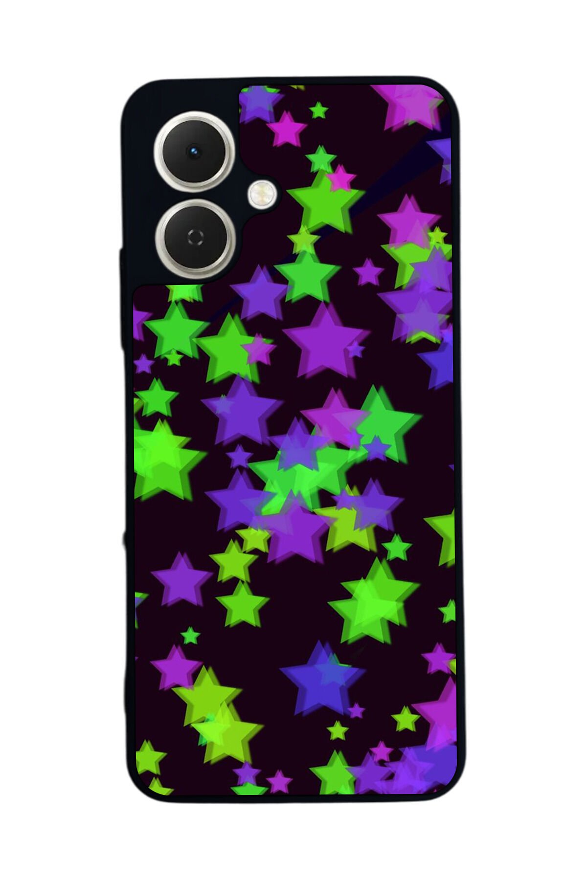 Tecno Spark GO 2 Uyumlu Retro Yildizlar Tasarımlı Glossy Premium Kılıf