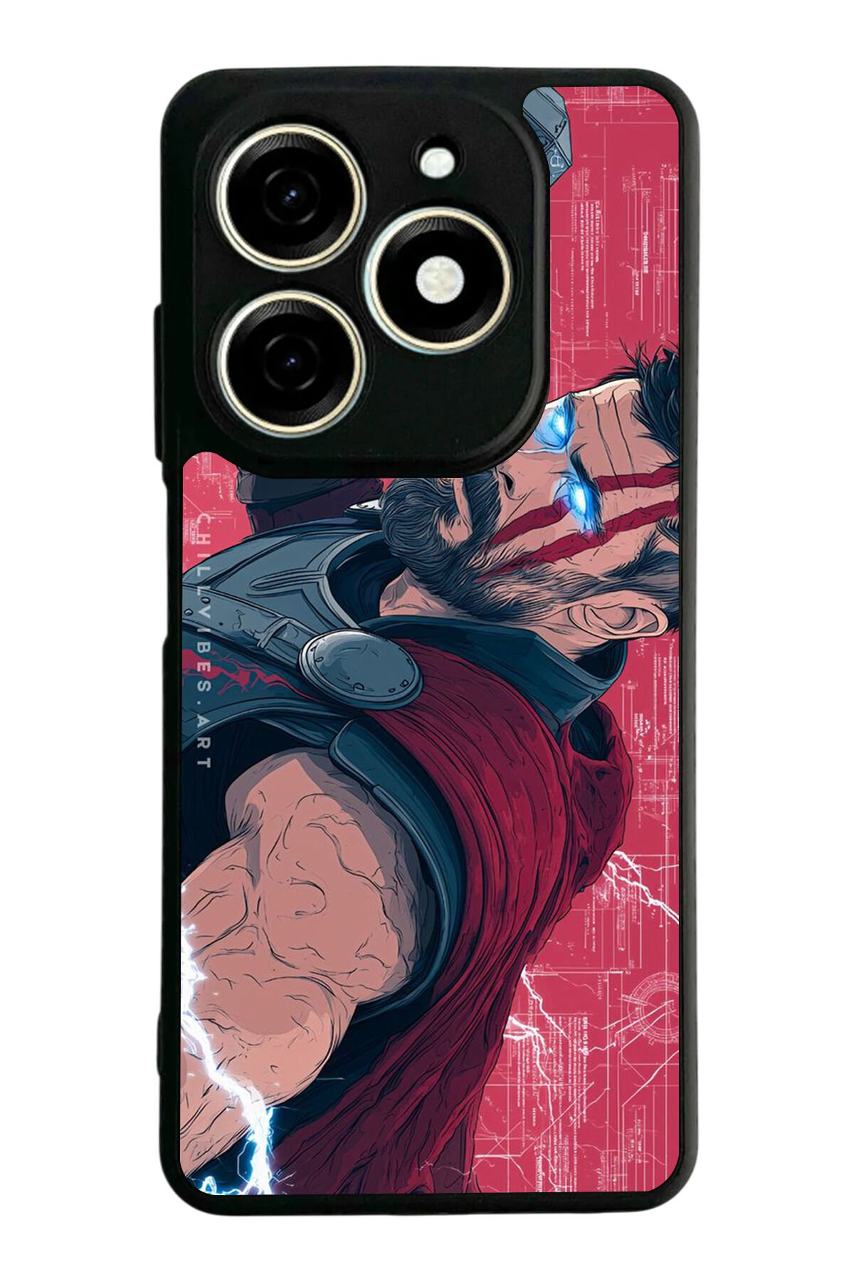 Tecno Spark 20/20C Uyumlu Thor Tasarımlı Glossy Premium Kılıf