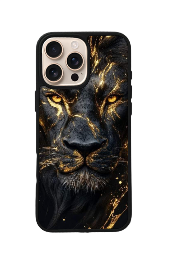 iPhone 16 Pro Max Uyumlu Aslan Tasarımlı Glossy Premium Kılıf