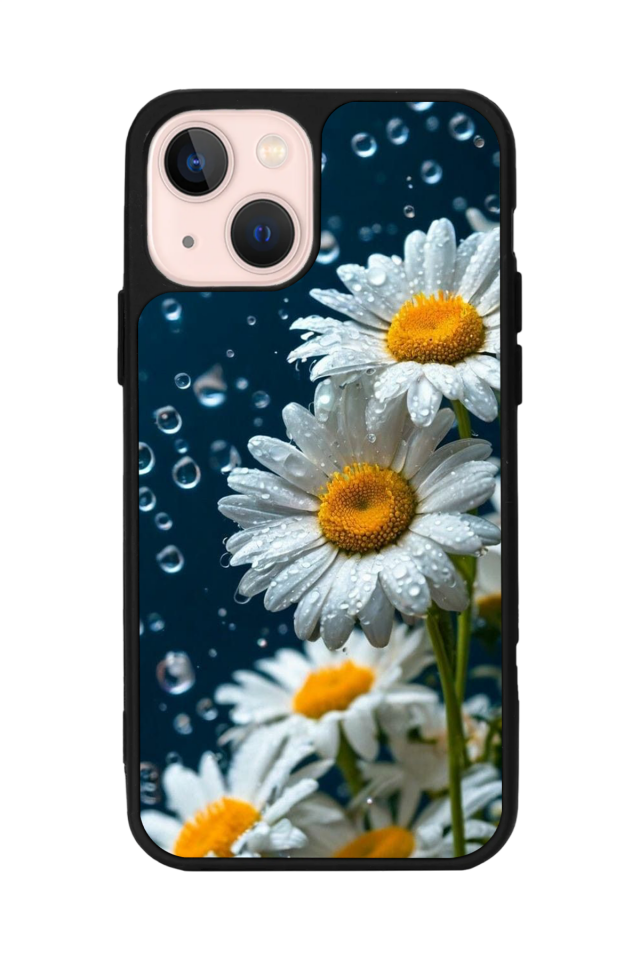 iPhone 13/14 Uyumlu Cicek Tasarımlı Glossy Premium Kılıf