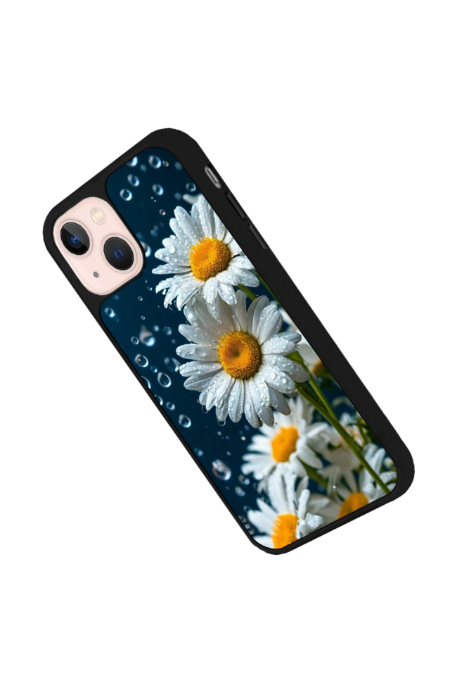 iPhone 13/14 Uyumlu Cicek Tasarımlı Glossy Premium Kılıf