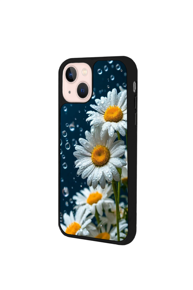 iPhone 13/14 Uyumlu Cicek Tasarımlı Glossy Premium Kılıf