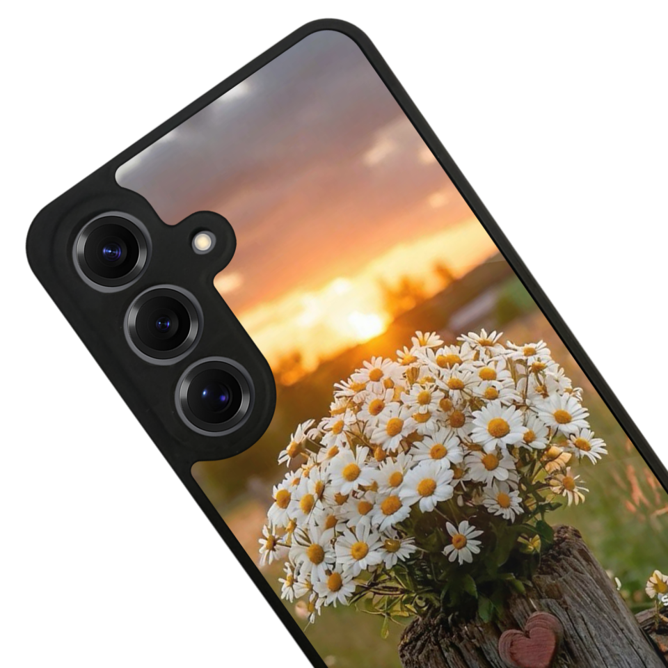 Samsung Galaxy S25 Uyumlu Cicek Tasarımlı Glossy Premium Kılıf