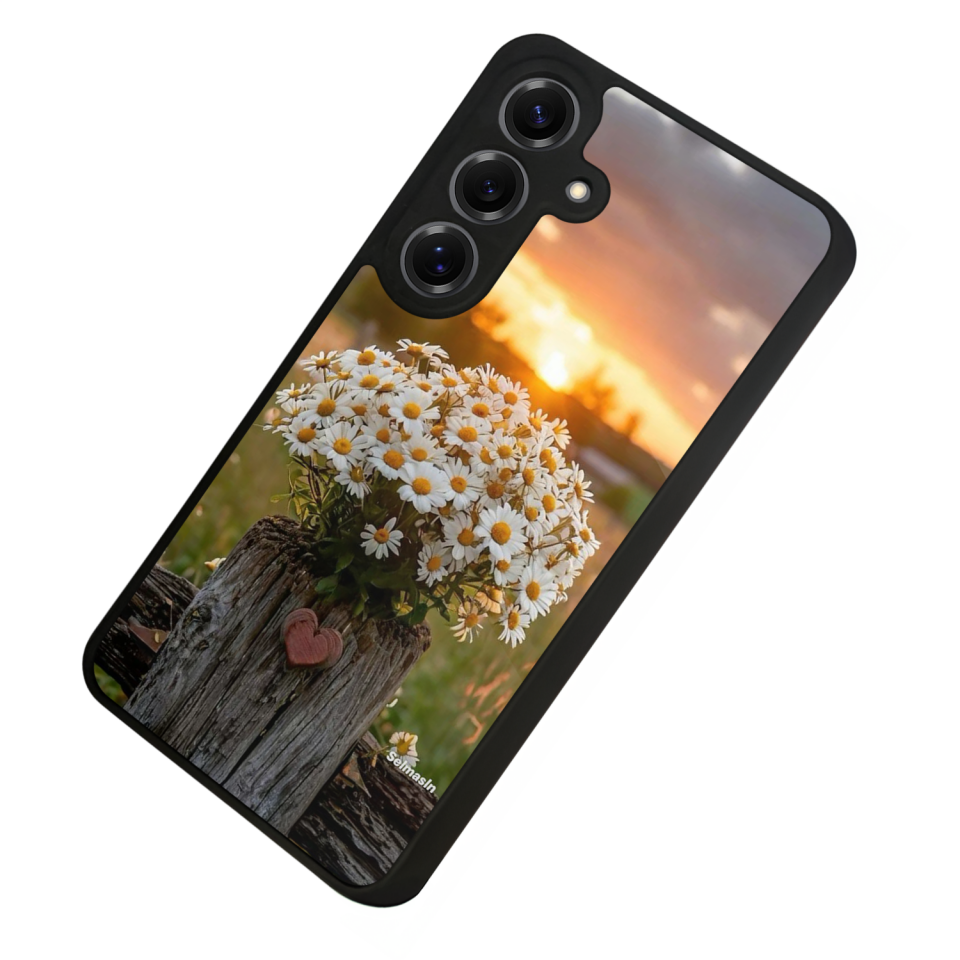 Samsung Galaxy S25 Uyumlu Cicek Tasarımlı Glossy Premium Kılıf