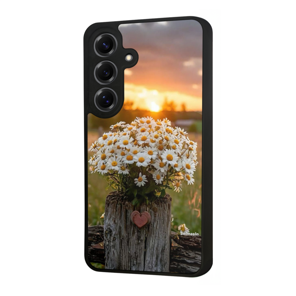 Samsung Galaxy S25 Uyumlu Cicek Tasarımlı Glossy Premium Kılıf
