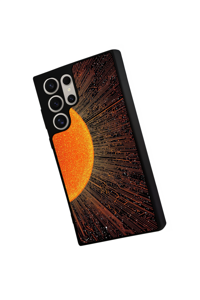 Samsung Galaxy S24 Ultra Uyumlu Güneş Tasarımlı Glossy Premium Kılıf