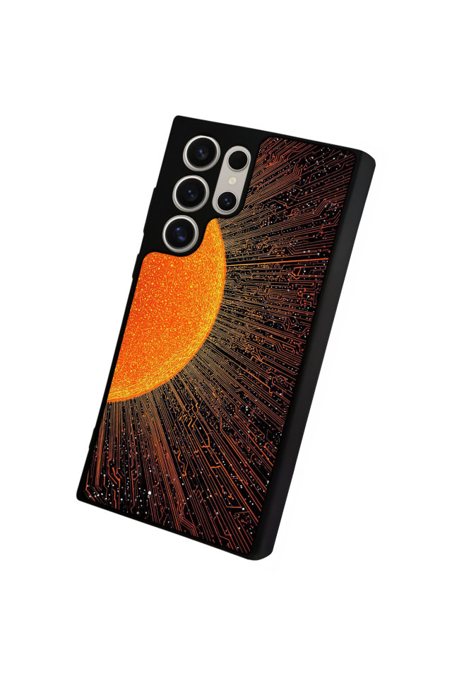 Samsung Galaxy S24 Ultra Uyumlu Güneş Tasarımlı Glossy Premium Kılıf