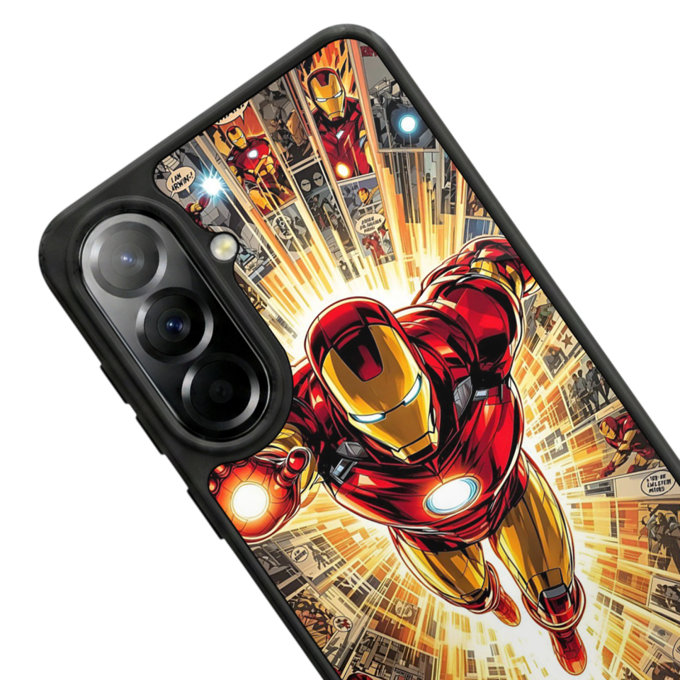 Samsung Galaxy A37 Uyumlu  Iron Man ( Demir Adam ) Tasarımlı Glossy Premium Kılıf