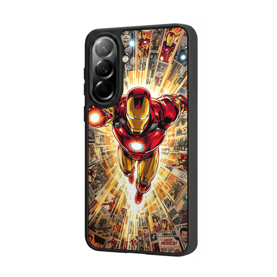 Samsung Galaxy A37 Uyumlu  Iron Man ( Demir Adam ) Tasarımlı Glossy Premium Kılıf