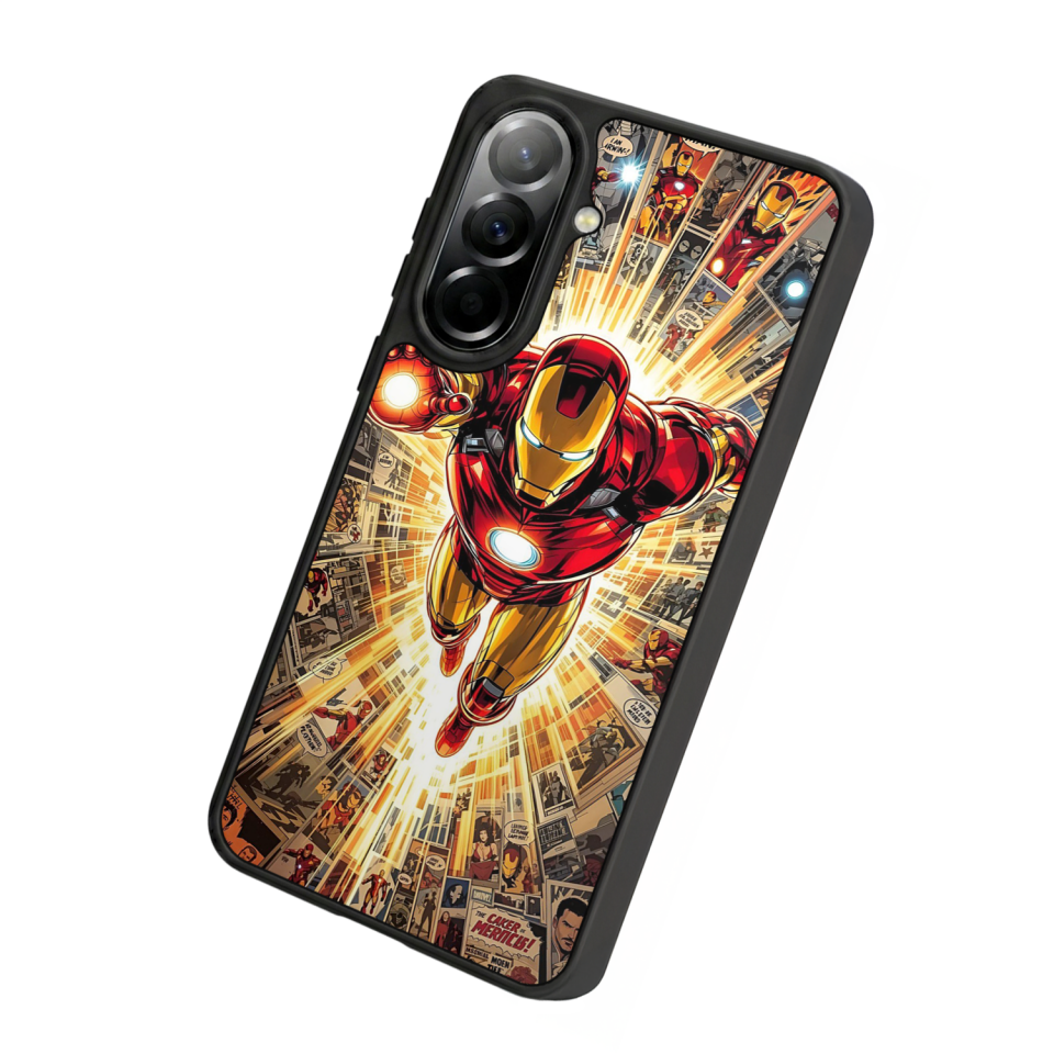 Samsung Galaxy A37 Uyumlu  Iron Man ( Demir Adam ) Tasarımlı Glossy Premium Kılıf