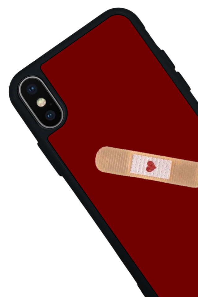 iPhone X/ XS Uyumlu Kalp Love Tasarımlı Glossy Premium Kılıf