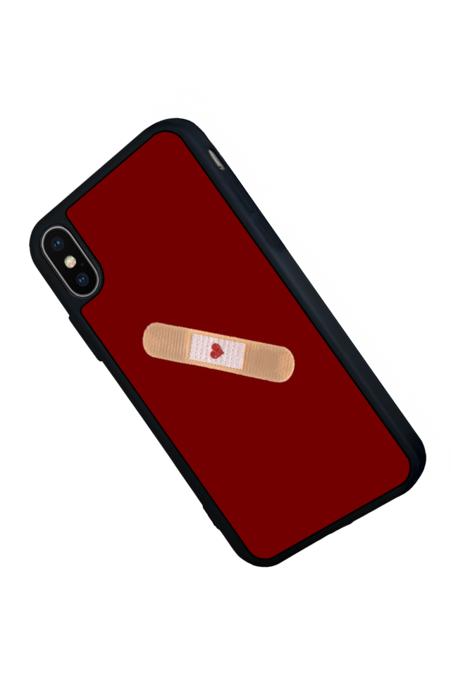 iPhone X/ XS Uyumlu Kalp Love Tasarımlı Glossy Premium Kılıf