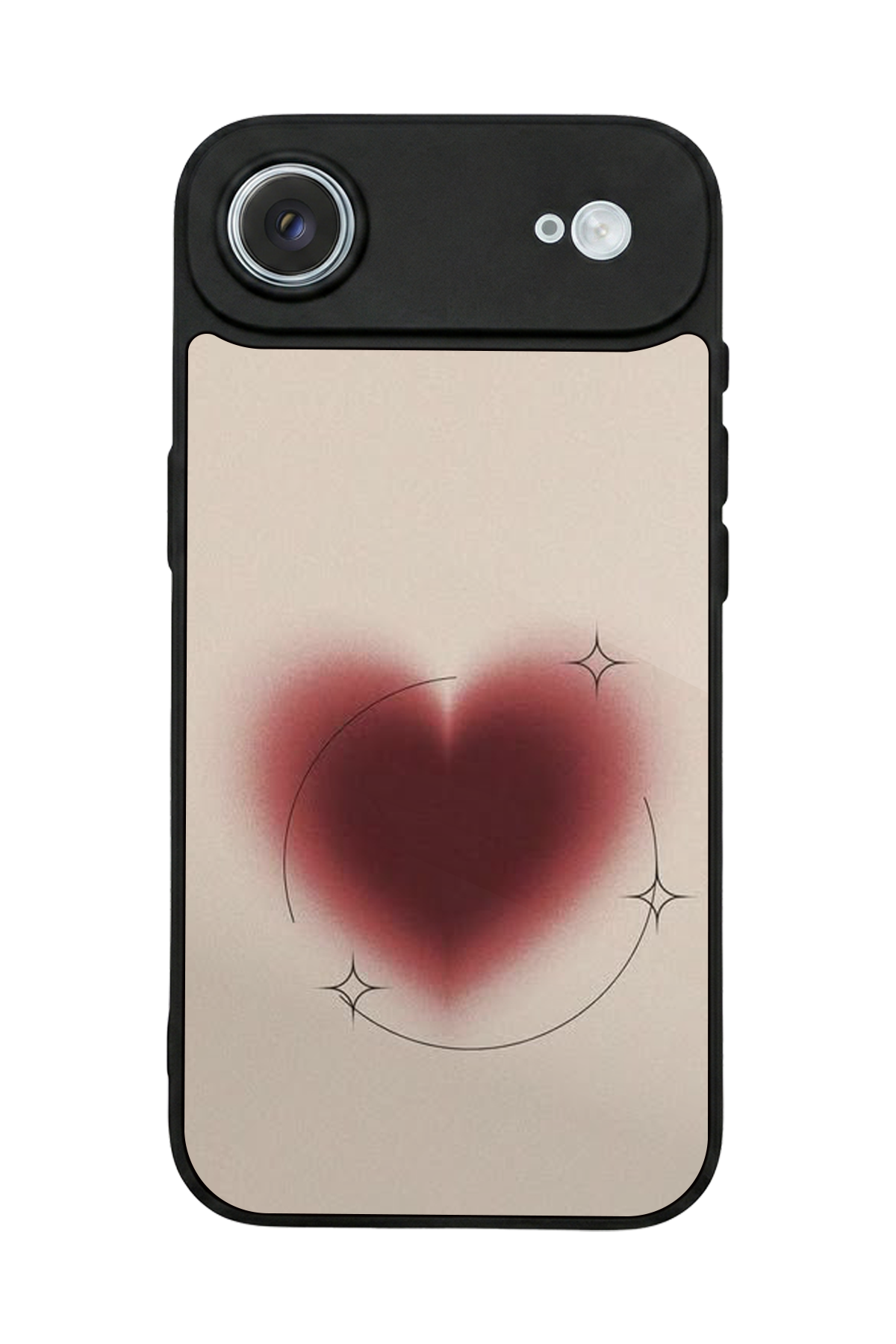 iPhone 17 Air Uyumlu Kalp Love Tasarımlı Glossy Premium Kılıf