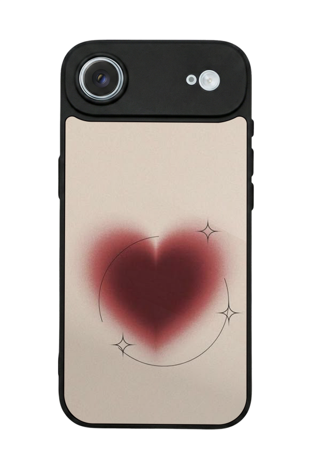 iPhone 17 Air Uyumlu Kalp Love Tasarımlı Glossy Premium Kılıf