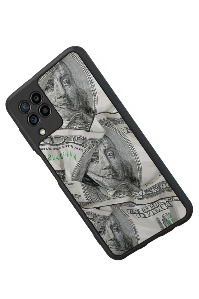 Samsung Galaxy M32 Uyumlu Money Para Tasarımlı Glossy Premium Kılıf