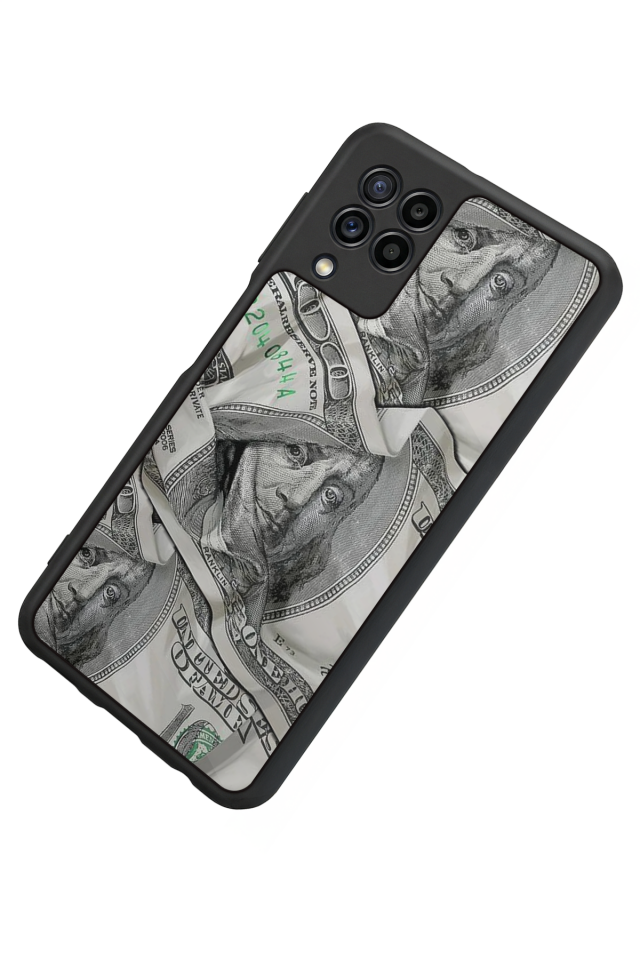 Samsung Galaxy M32 Uyumlu Money Para Tasarımlı Glossy Premium Kılıf
