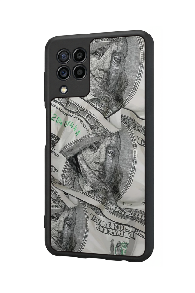 Samsung Galaxy M32 Uyumlu Money Para Tasarımlı Glossy Premium Kılıf