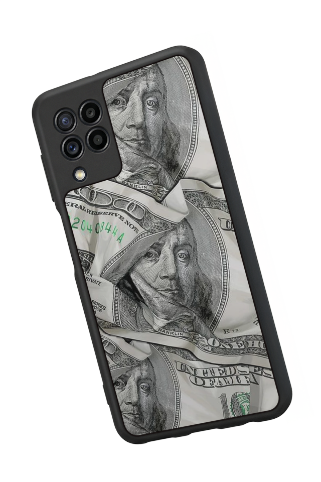 Samsung Galaxy M32 Uyumlu Money Para Tasarımlı Glossy Premium Kılıf