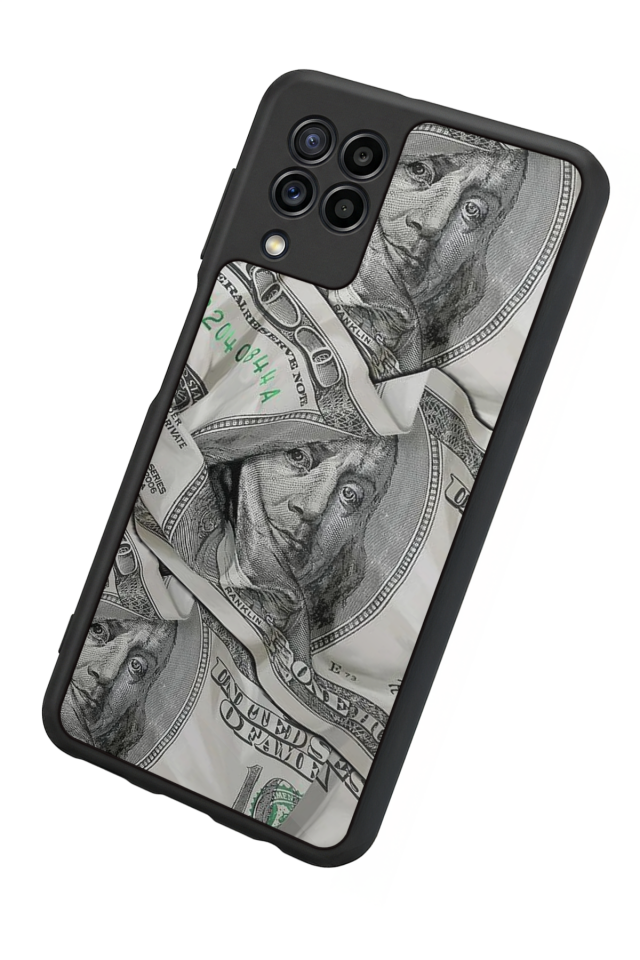 Samsung Galaxy M32 Uyumlu Money Para Tasarımlı Glossy Premium Kılıf