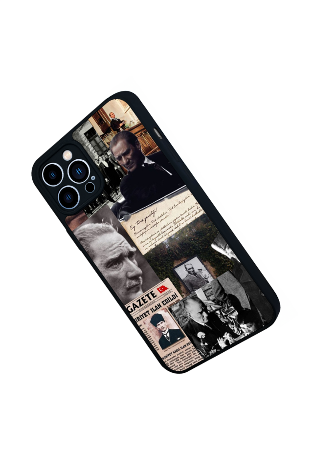iPhone 12 Pro Max Uyumlu Mustafa Kemal Ataturk Tasarımlı Glossy Premium Kılıf