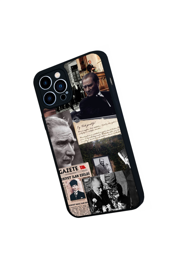 iPhone 12 Pro Max Uyumlu Mustafa Kemal Ataturk Tasarımlı Glossy Premium Kılıf