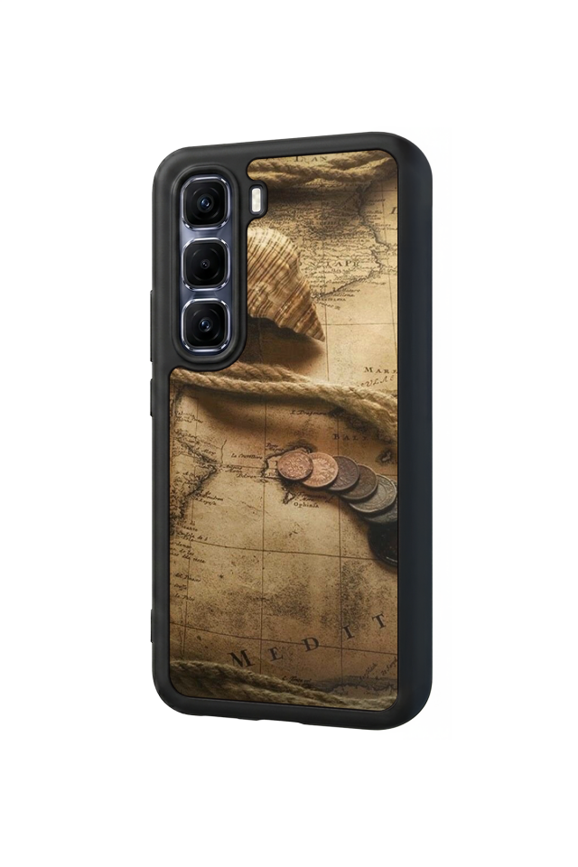 Infinix Hot 60 Pro Plus Uyumlu Pusula Tasarımlı Glossy Premium Kılıf