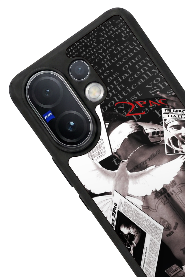 Vivo V60 Uyumlu Tupac Tasarımlı Glossy Premium Kılıf