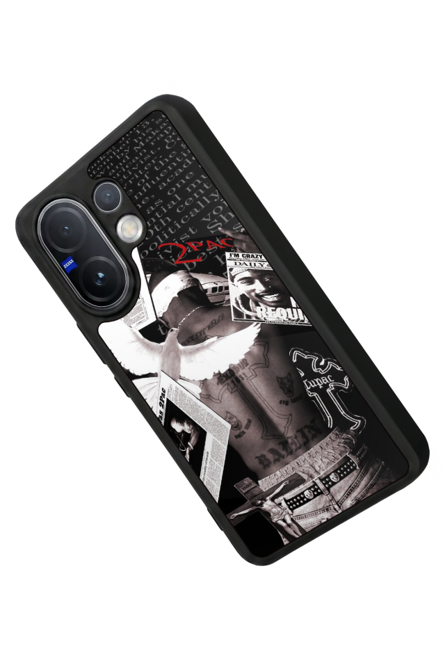 Vivo V60 Uyumlu Tupac Tasarımlı Glossy Premium Kılıf