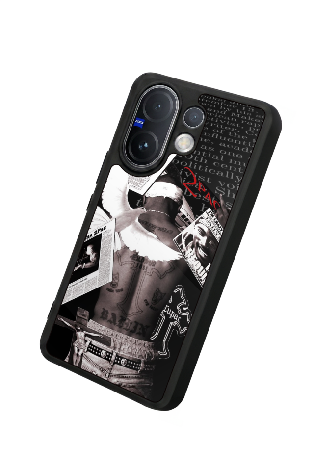 Vivo V60 Uyumlu Tupac Tasarımlı Glossy Premium Kılıf
