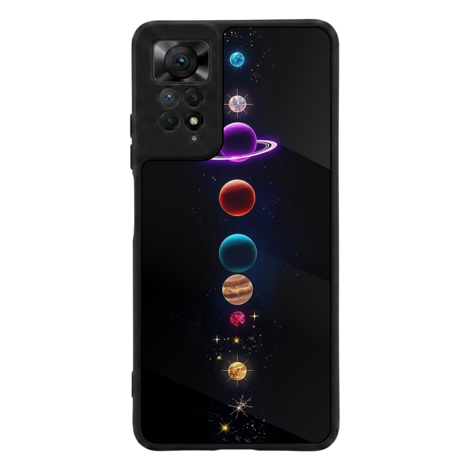 Xiaomi Redmi Note 11 Pro Uyumlu Uzay Tasarımlı Glossy Premium Kılıf
