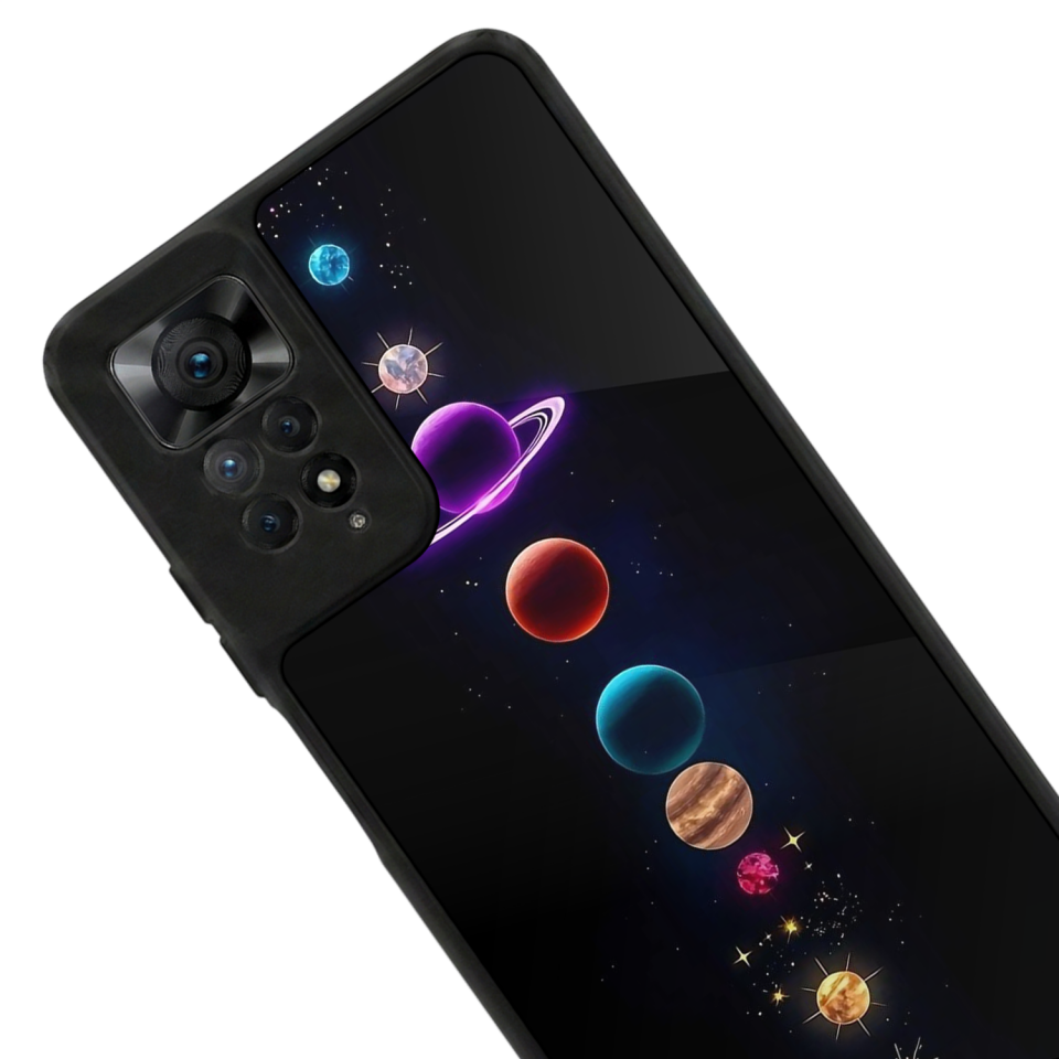 Xiaomi Redmi Note 11 Pro Uyumlu Uzay Tasarımlı Glossy Premium Kılıf